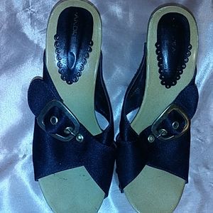 Black sandal heels 4.5"